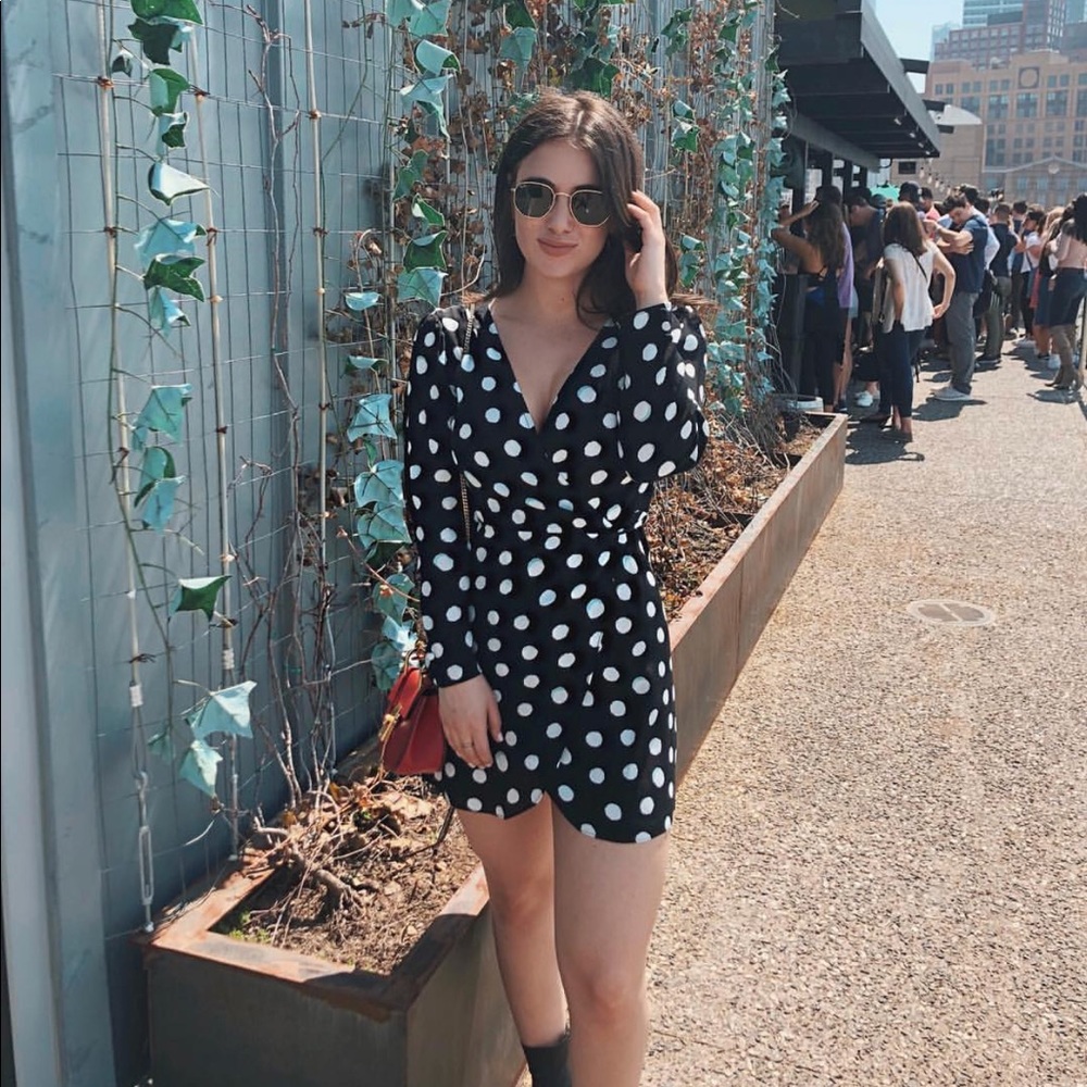 Tie wrap polka dot dress!